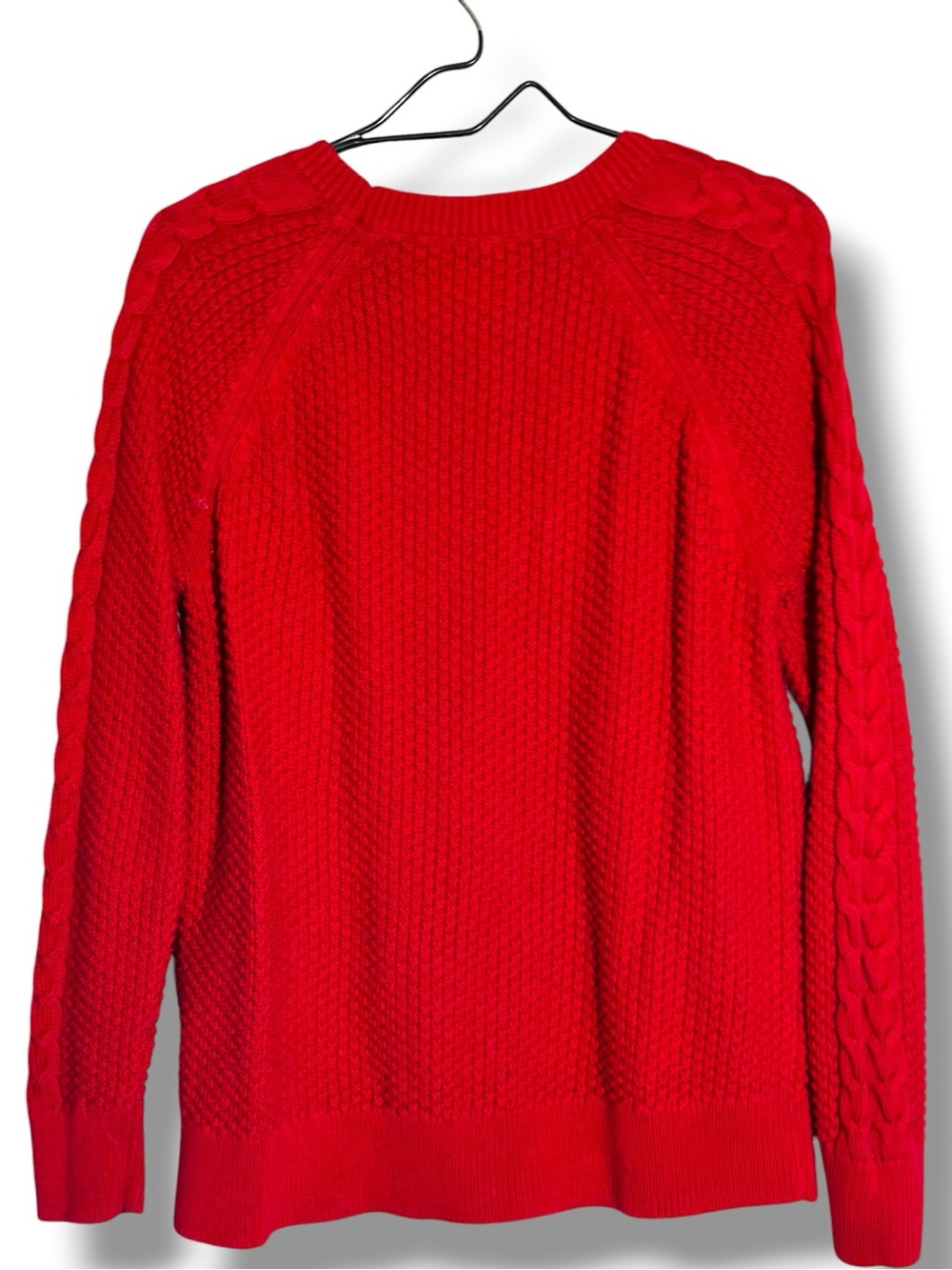 GAP Red Cable-Knit Long Sleeve Classic Design Comfy and Cozy Crewneck Sweater - Picture 8 of 16